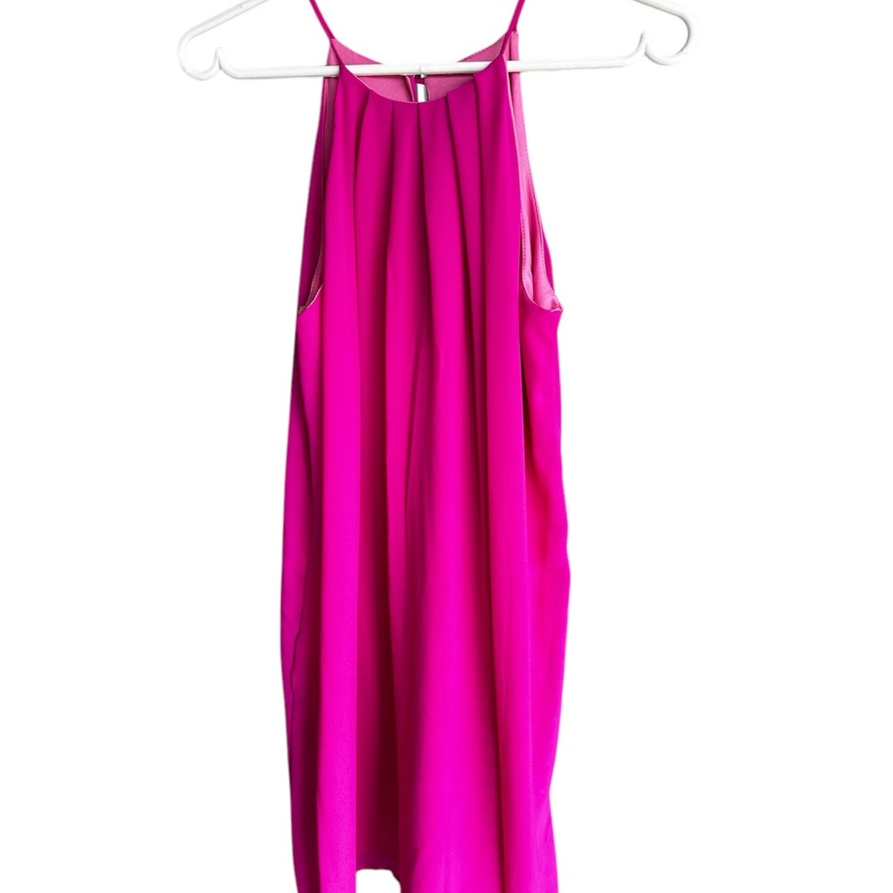 COPY - Vibrant Spring Summer Pink Flowy Halter Dress